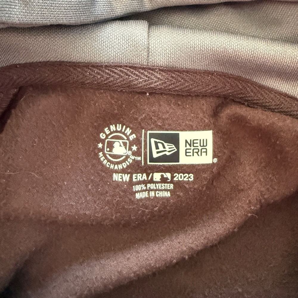 Men’s New Era San Diego Padres Brown Hoodie with Gray Hood, Size Large - Picture 6 of 7